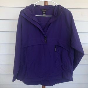 LL Bean Women’s Half Zip purple windbreaker